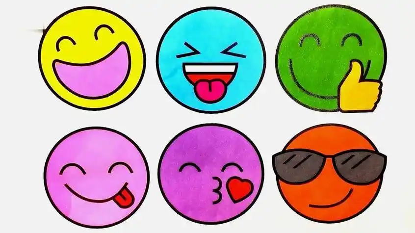 可爱笑脸人表情简笔画