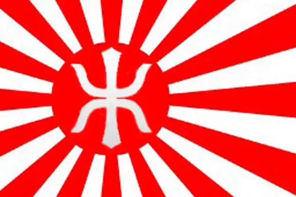 展开全部 在原日本陆军军旗的基础上,增加了旭日标志.