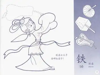 铁扇公主简笔画手抄报 公主手抄报