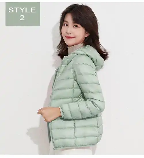 鸭鸭2021年轻薄羽绒服女款连帽短款轻便薄款白鸭绒外套冬k 紫红色 2xl