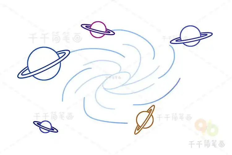 超简单的银河系简笔画