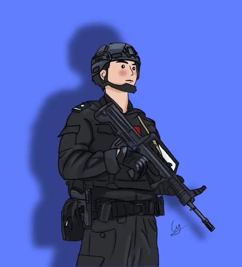 特警手绘头像 | 接稿中… 不喜欢用自己的照片做头像,也不想用别人的