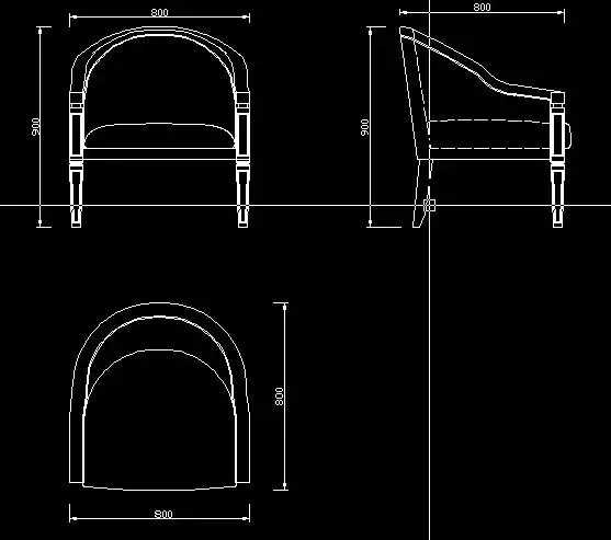 请问这张家具的三视图是这样的吗?麻烦各位cad师傅们帮我看看.
