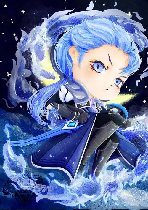 王者荣耀人物-凯q版插画