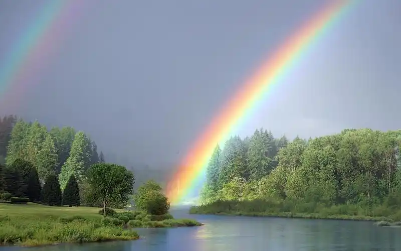 雨后的彩虹风光意境,风景-回车桌面