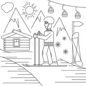 滑雪场海报图片-滑雪场海报素材-滑雪场海报插画-摄图新视界