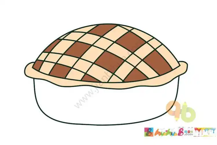 苹果派卡通简笔画 简笔画图片大全-蒲城教育文学网