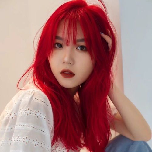 红色染发膏自己染海王湄拉红葡萄酒红色樱花粉学生植物天然染发剂