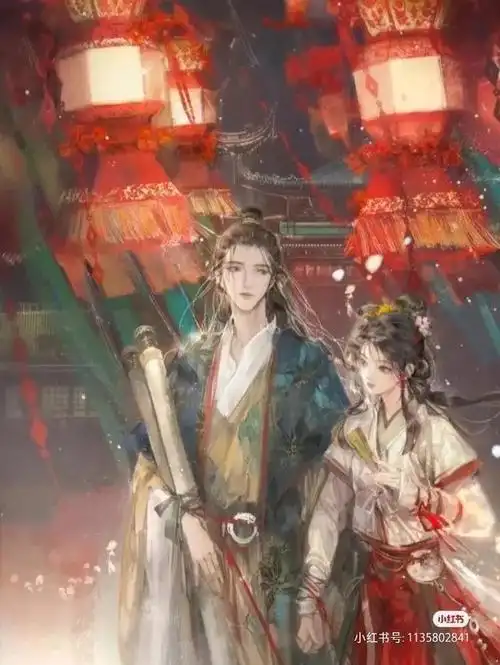 情侣古风意境唯美图片古风红尘共婵娟情侣唯美图片