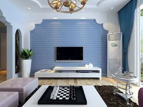 三居室现代简约客厅电视背景墙