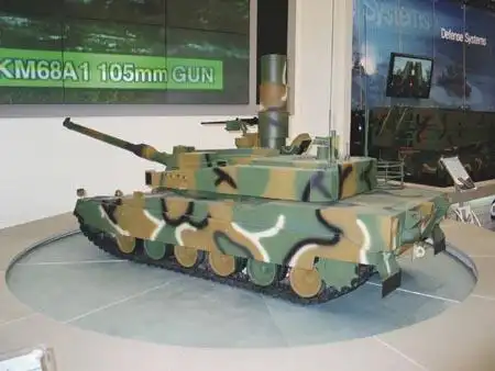 韩国kmmbt坦克120毫米滑膛炮可发射反坦克导弹