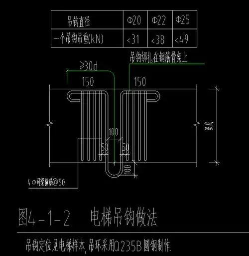 请问这种电梯吊钩怎么计算,谢谢