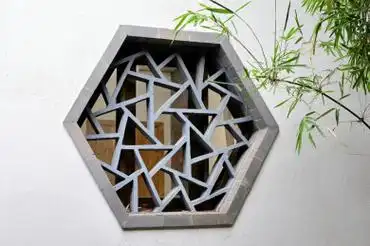 江南古镇园林建筑六角花窗