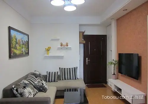 60平米两室一厅装修案例图