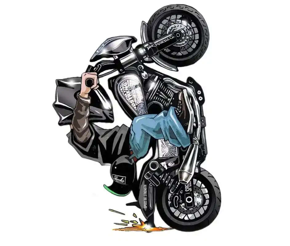 杜卡迪街霸怪兽雅马哈r1 铃木大r #手绘机车#机车漫画#q版机车头像