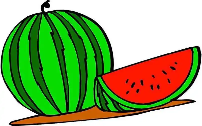 简笔画西瓜 简笔画西瓜的画法
