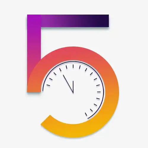 数字五设计免抠素材免费下载_觅元素51yuansu.com