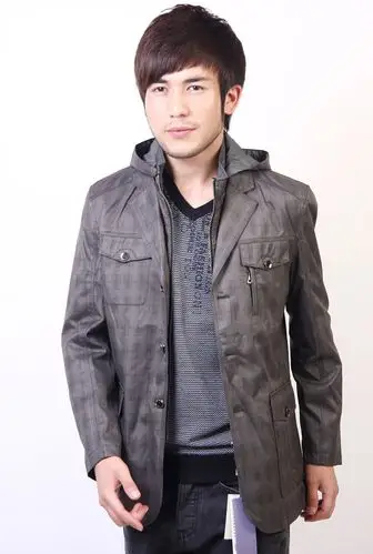 2011秋冬 新款 名牌男装 可脱卸帽休闲格子 男士夹克/外套 830-1