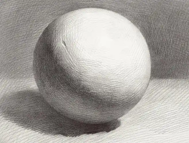 几何体结构素描-圆球体画法工具/原料素描纸,炭笔,铅笔,纸笔,纸巾揉擦