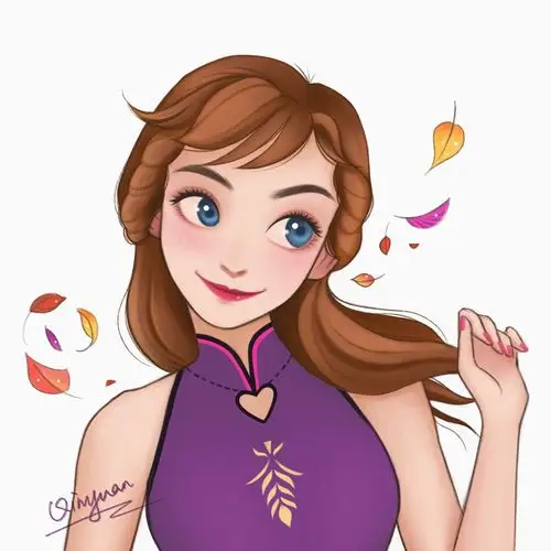 穿旗袍的迪士尼公主系列头像