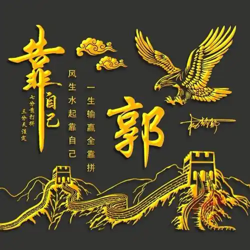 姓氏头像第575期,人生靠自己大展宏图励志签名头像,请查收