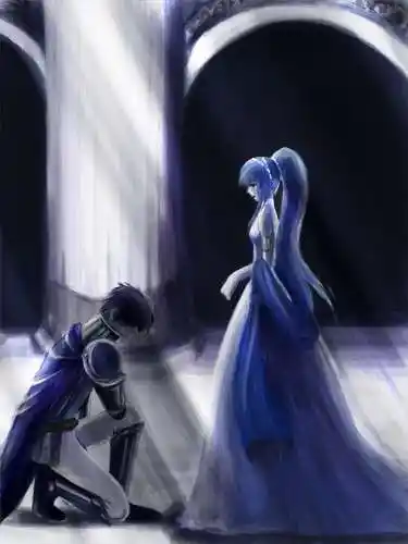 谁可以给我个骑士单膝下跪向公主发誓效忠的照片要唯美最好是大图