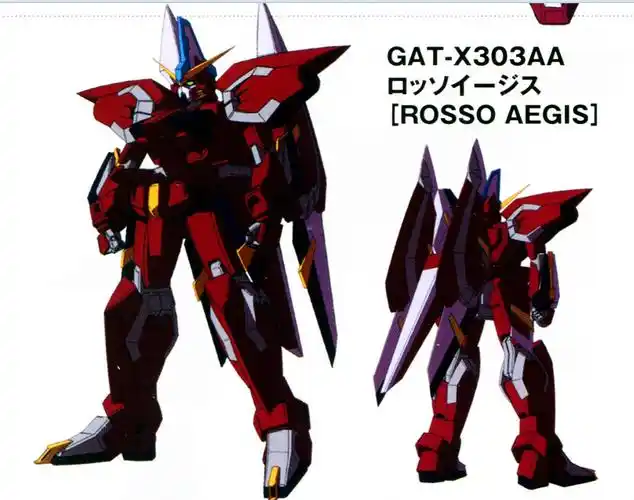 gat-x303aa真红圣盾高达 本机是经由阿克泰昂计划以圣盾高达为基础