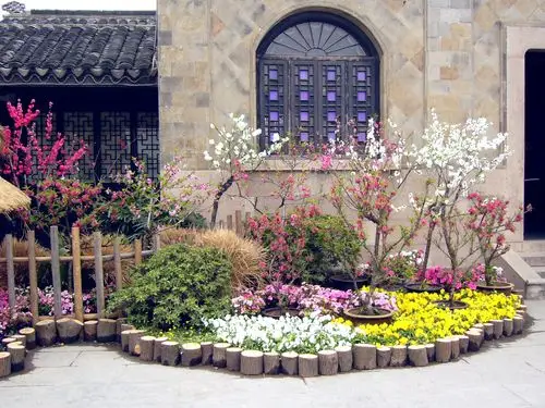 2008年的蠡园门前花坛,那时还没有称为桃花节.