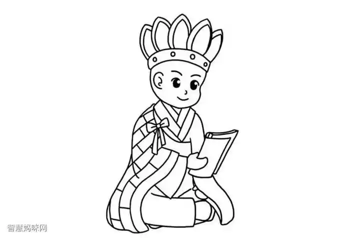 中国四大名著西游记人物唐僧简笔画教程