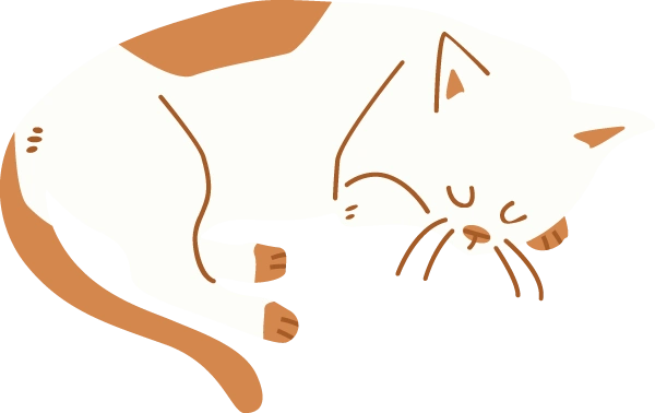 猫睡觉可爱卡通装饰贴纸素材