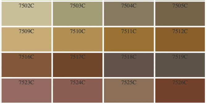 棕色,驼色,橄榄绿,灰等等,这几个颜色包含在同一色相中,这里小in为