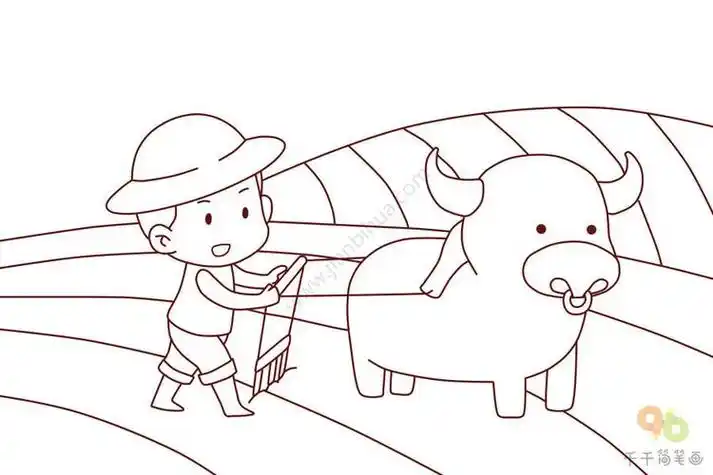 爷爷春天播种简笔画 简笔画图片大全-蒲城教育文学网