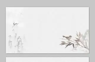 六张水墨花鸟中国风ppt背景图片