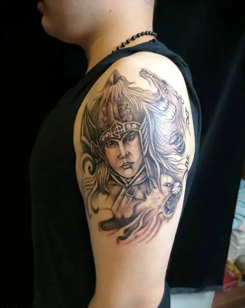 赵子龙纹身图片手臂纹身图案