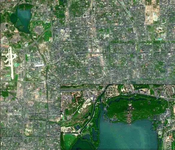 高清晰北京市卫星俯瞰图