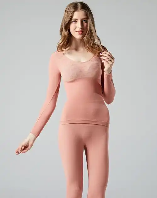 女款胭脂红时尚提花美体内衣套装