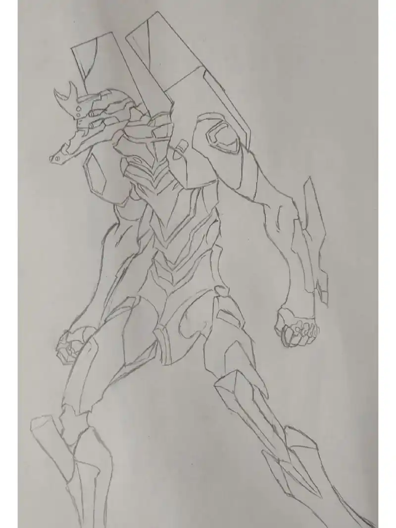 第一次画eva二号机