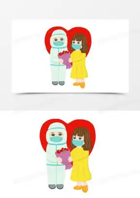 卡通病人痊愈出院元素