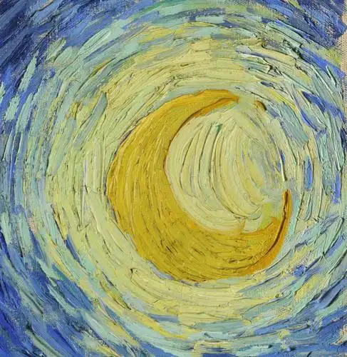 梵高经典油画作品:星夜