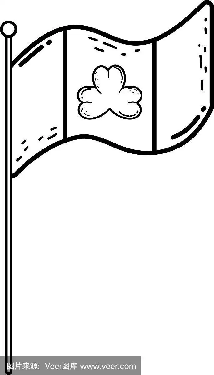 爱尔兰国旗与三叶草圣帕特里克节