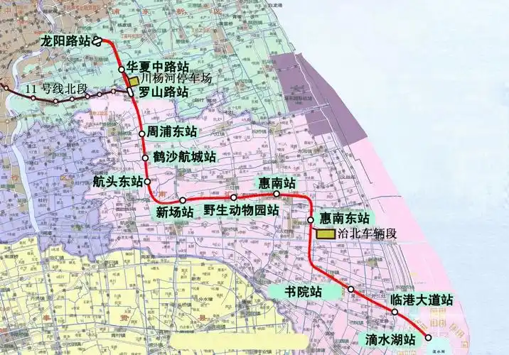 上海16号线地铁线路图