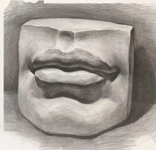 素描课堂素描五官详解嘴巴塑造篇
