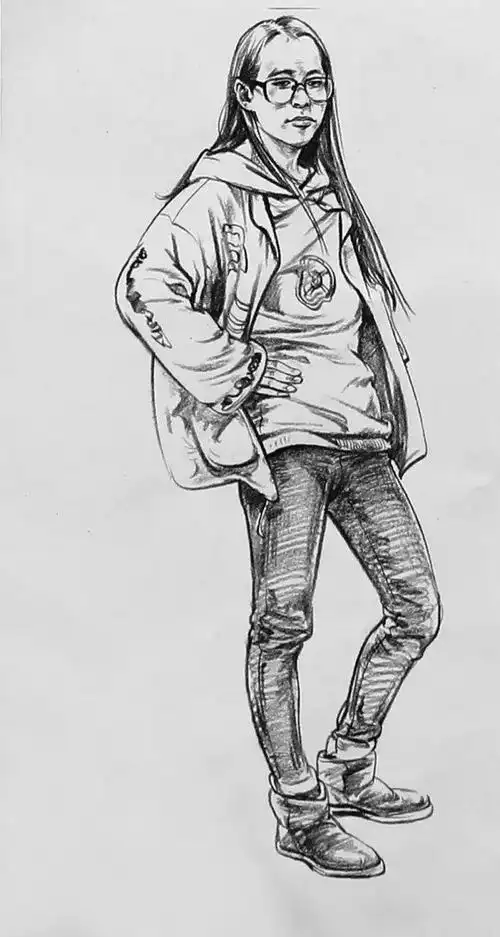 人物组合速写步骤分析