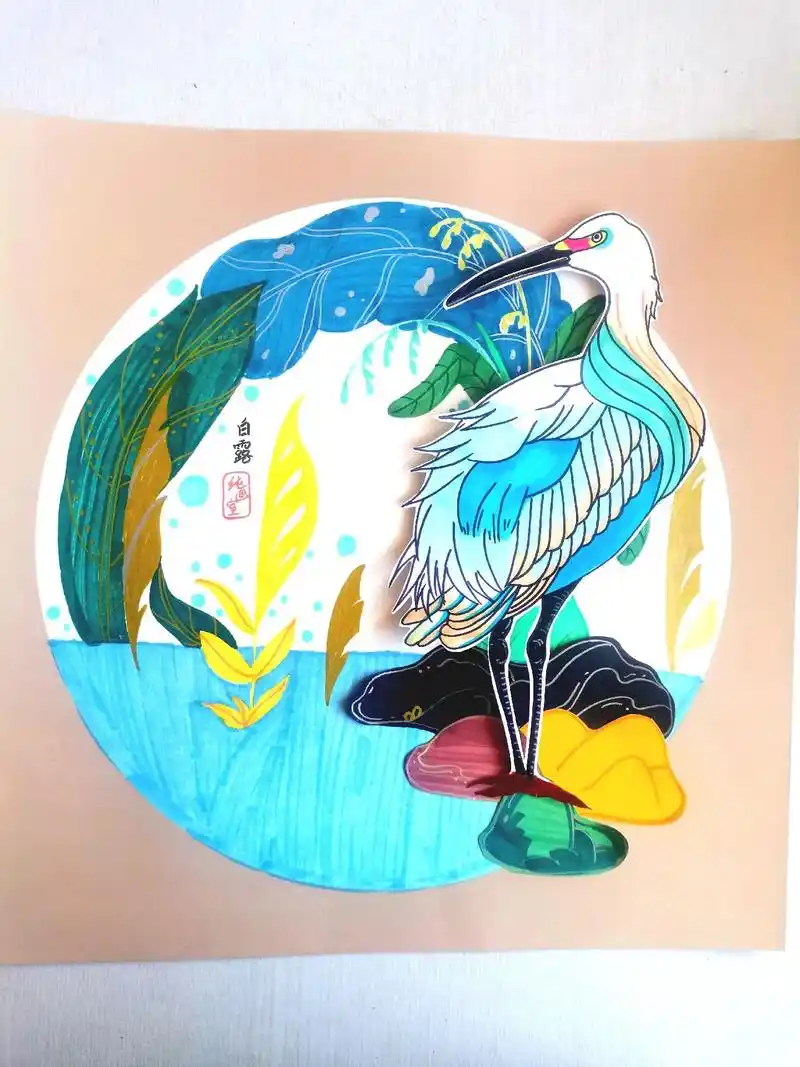 白鹭#每日一画 #手绘 #想画就画吧  - 抖音