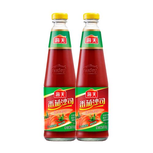 海天番茄沙司510g2瓶装家用意面披萨寿司吃手抓饼汉堡薯条番茄酱