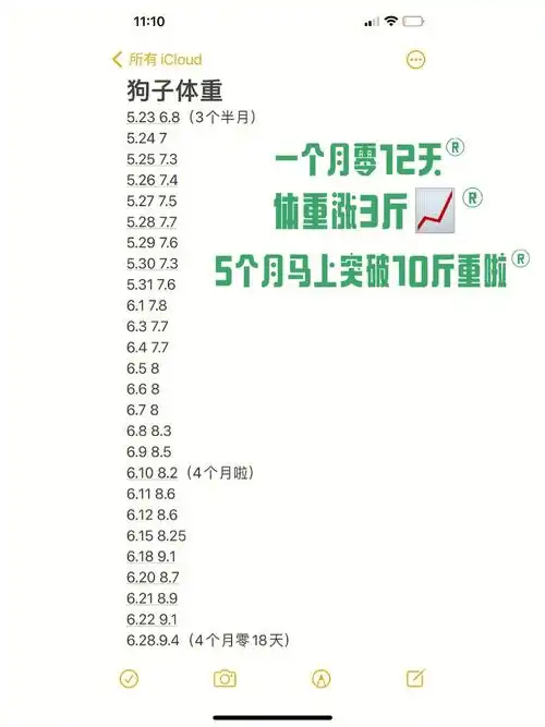 狗狗体重大公开一定要看到最后一张图