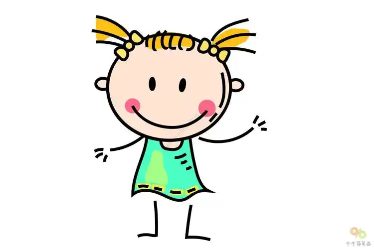 萌萌哒的布娃娃简笔画