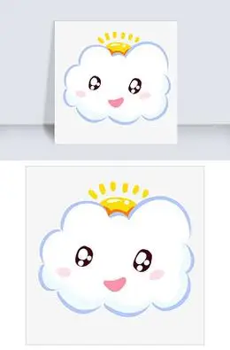 卡通简笔画白云手绘可爱卡通云朵