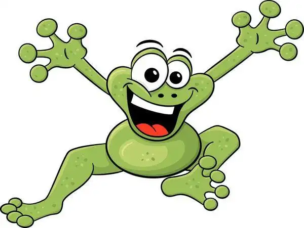 跳跃,卡通,青蛙,隔绝,白色背景