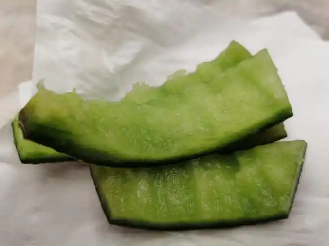新鲜瓜皮水果吃货绿色